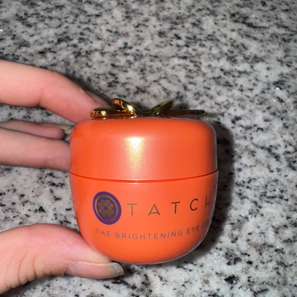 Tatcha Eye Cream in Orange with Gold Lid